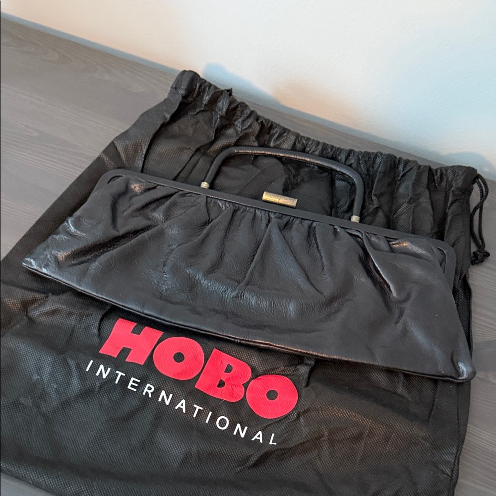 HOBO Black Leather Clutch